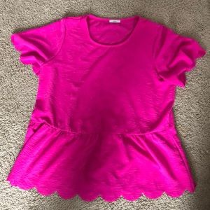Women’s Pink Scalloped Top